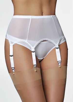 Nylon Dreams 6 Strap Power Mesh Suspender Belt